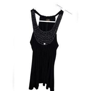 Beaded/Sequin black club top